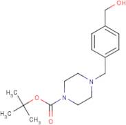 4-[4-(Hydroxymethyl)benzyl]piperazine, N1-BOC protected