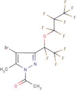 1-Acetyl-4-bromo-3(5)-[1-heptafluoropropoxy)tetrafluoroethyl]-5(3)-methylpyrazole
