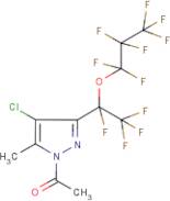 1-Acetyl-4-chloro-3(5)-[1-heptafluoropropoxy)tetrafluoroethyl]-5(3)-methylpyrazole