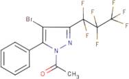 1-Acetyl-4-bromo-3(5)-(heptafluoropropyl)-5(3)-phenylpyrazole