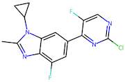 6-(2-Chloro-5-fluoropyrimidin-4-yl)-1-cyclopropyl-4-fluoro-2-methyl-1H-benzo[d]imidazole