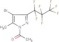 1-Acetyl-4-bromo-3(5)-(heptafluoropropyl)-5(3)-methylpyrazole