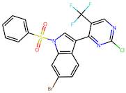 6-Bromo-3-(2-chloro-5-(trifluoromethyl)pyrimidin-4-yl)-1-(phenylsulfonyl)-1H-indole