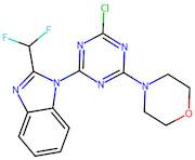 4-(4-Chloro-6-(2-(difluoromethyl)-1H-benzo[d]imidazol-1-yl)-1,3,5-triazin-2-yl)morpholine