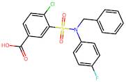 3-[benzyl(4-fluorophenyl)sulfamoyl]-4-chlorobenzoic acid