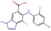 5-((4-Bromo-2-chlorophenyl)amino)-4-fluoro-1-methyl-1H-benzo[d]imidazole-6-carboxylic acid