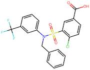 3-{benzyl[3-(trifluoromethyl)phenyl]sulfamoyl}-4-chlorobenzoic acid