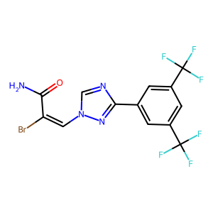 (E)-3-(3-(3,5-bis(trifluoromethyl)phenyl)-1H-1,2,4-triazol-1-yl)-2-bromoacrylamide