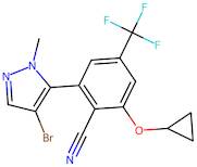 2-(4-Bromo-1-methyl-1H-pyrazol-5-yl)-6-cyclopropoxy-4-(trifluoromethyl)benzonitrile