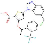 (R)-methyl 5-(6-(chloromethyl)-1H-benzo[d]imidazol-1-yl)-3-(1-(2-(trifluoromethyl)phenyl)ethoxy)th…