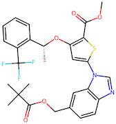 (R)-methyl 5-(6-(pivaloyloxymethyl)-1H-benzo[d]imidazol-1-yl)-3-(1-(2-(trifluoromethyl)phenyl)etho…