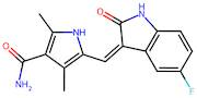 (Z)-5-((5-Fluoro-2-oxoindolin-3-ylidene)methyl)-2,4-dimethyl-1H-pyrrole-3-carboxamide