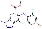 methyl 5-((4-bromo-2-fluorophenyl)amino)-4-fluoro-1-methyl-1H-benzo[d]imidazole-6-carboxylate