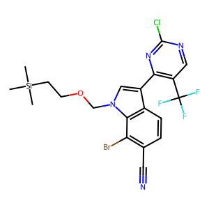 7-Bromo-3-(2-chloro-5-(trifluoromethyl)pyrimidin-4-yl)-1-((2-(trimethylsilyl)ethoxy)methyl)-1H-ind…