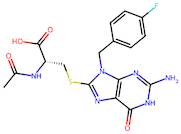 N-Acetyl-S-(2-amino-9-(4-fluorobenzyl)-6-oxo-6,9-dihydro-1H-purin-8-yl)-L-cysteine