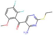 (4-Amino-2-(ethylthio)pyrimidin-5-yl)(2,3-difluoro-6-methoxyphenyl)methanone