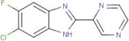 6-Chloro-5-fluoro-2-(pyrazin-2-yl)-1H-benzimidazole