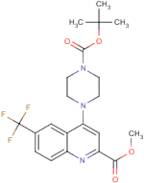 Methyl 4-(piperazin-1-yl-N-BOC protected)-6-(trifluoromethyl)quinoline-2-carboxylate