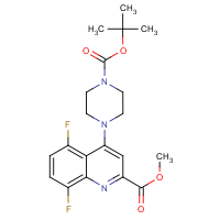 Methyl 5,8-difluoro-4-(piperazin-1-yl-N-BOC protected)quinoline-2-carboxylate