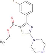 Ethyl 4-(3-fluorophenyl)-2-piperazin-1-yl-1,3-thiazole-5-carboxylate