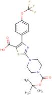 4-[4-(trifluoromethoxy)phenyl]-2-(piperazin-1-yl-N-BOC protected)-1,3-thiazole-5-carboxylic acid