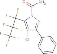 1-Acetyl-4-chloro-5-(heptafluoropropyl)-3-phenyl-1H-pyrazole