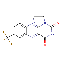 4,6-Dioxo-9-(trifluoromethyl)-2,4,5,6-tetrahydro-1H-benzo[g]imidazo[1,2,3-ij]pteridin-12-ium chl...