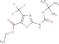 Ethyl 2-amino-4-(trifluoromethyl)-1,3-oxazole-5-carboxylate, 2-BOC protected