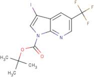 3-Iodo-5-(trifluoromethyl)-1H-pyrrolo[2,3-b]pyridine, N1-BOC protected