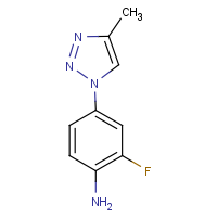 2-Fluoro-4-(4-methyl-1H-1,2,3-triazol-1-yl)aniline