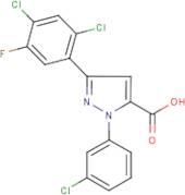 3-(2,4-Dichloro-5-fluorophenyl)-1-(3-chlorophenyl)-1H-pyrazole-5-carboxylic acid