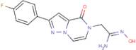 (Z)-2-[2-(4-Fluorophenyl)-4-oxo-4H,5H-pyrazolo[1,5-a]pyrazin-5-yl]-N'-hydroxyethenimidamide