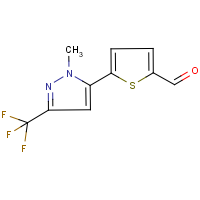 2-[1-Methyl-3-(trifluoromethyl)pyrazol-5-yl]thiophene-5-carboxaldehyde