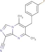 3-[(3-Fluorophenyl)methyl]-2,4-dimethylimidazo[1,5-a]pyrimidine-8-carbonitrile