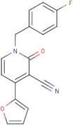 1-[(4-Fluorophenyl)methyl]-4-(furan-2-yl)-2-oxo-1,2-dihydropyridine-3-carbonitrile