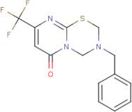 3-Benzyl-8-(trifluoromethyl)-3,4-dihydropyrimido[2,1-b][1,3,5]thiadiazin-6(2H)-one