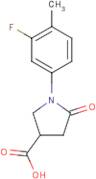 1-(3-Fluoro-4-methylphenyl)-5-oxo-3-pyrrolidinecarboxylic acid