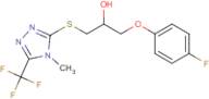 1-(4-Fluorophenoxy)-3-{[4-methyl-5-(trifluoromethyl)-4H-1,2,4-triazol-3-yl]thio}propan-2-ol