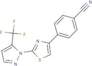 4-{2-[5-(Trifluoromethyl)-1H-pyrazol-1-yl]-1,3-thiazol-4-yl}benzonitrile