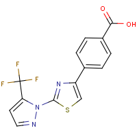 4-{2-[5-(Trifluoromethyl)-1H-pyrazol-1-yl]-1,3-thiazol-4-yl}benzoic acid