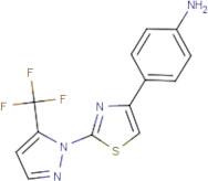4-{2-[5-(Trifluoromethyl)-1H-pyrazol-1-yl]-1,3-thiazol-4-yl}aniline