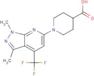 1-[1,3-Dimethyl-4-(trifluoromethyl)-1H-pyrazolo[3,4-b]pyridin-6-yl]piperidine-4-carboxylic acid