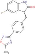 5-Fluoro-3-[4-(5-methyl-1,2,4-oxadiazol-3-yl)benzylidene]-1,3-dihydro-2H-indol-2-one