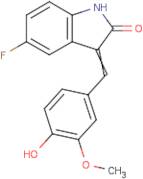 5-Fluoro-3-(4-hydroxy-3-methoxybenzylidene)-1,3-dihydro-2H-indol-2-one