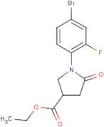 Ethyl 1-(4-bromo-2-fluorophenyl)-5-oxopyrrolidine-3-carboxylate