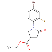 Ethyl 1-(4-bromo-2-fluorophenyl)-5-oxopyrrolidine-3-carboxylate