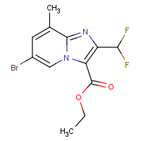 Ethyl 6-bromo-2-(difluoromethyl)-8-methylimidazo[1,2-a]pyridine-3-carboxylate