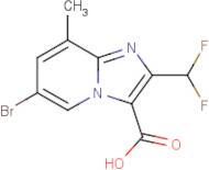 6-Bromo-2-(difluoromethyl)-8-methylimidazo[1,2-a]pyridine-3-carboxylic acid