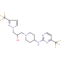 1-[3-(Trifluoromethyl)-1H-pyrazol-1-yl]-3-(4-{[4-(trifluoromethyl)pyrimidin-2-yl]amino}piperidin...