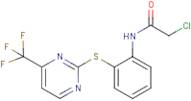 2-chloro-N-(2-{[4-(trifluoromethyl)pyrimidin-2-yl]thio}phenyl)acetamide